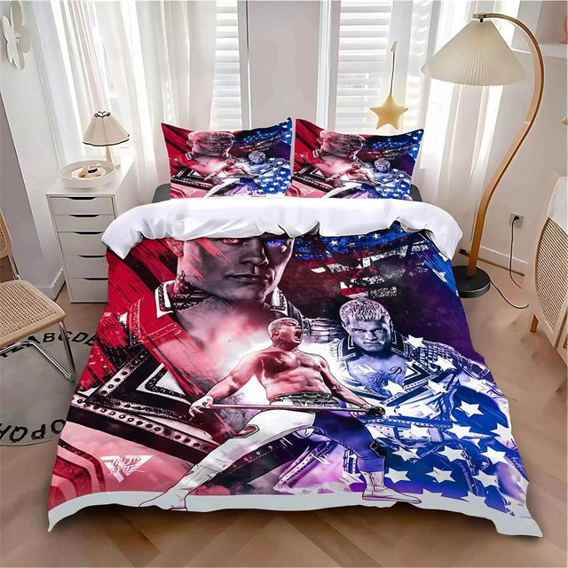 Cody Rhodes American Nightmare Bettwäsche-Set aus Mikrofaser, 3-teilig, Mehrfarbig, B/H: 245 x 210 cm - Bild 1