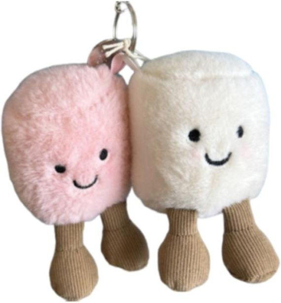Linyi toy Schlüsselanhänger Marshmallow Plüschpuppe, weiß, Unisex - Bild 1