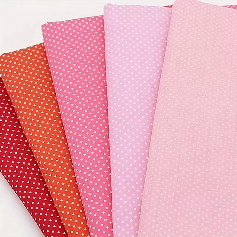 20er Set Polka Dot Baumwollmischung Stoff in Mehrfarbig für DIY, Nähen, Patchwork und Scrapbooking - Bild 3