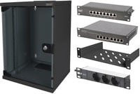 Digitus IT-Schrank Set 2 B 9HE, Schwarz, Breite: 25,4 cm - Bild 1