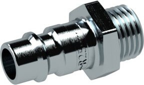 Riegler Nippel für Kupplung NW7,2-7,8, Stahl gehärtet und verzinkt, Farbe Silber, G 1/4 AG, 0-35 - Bild 1