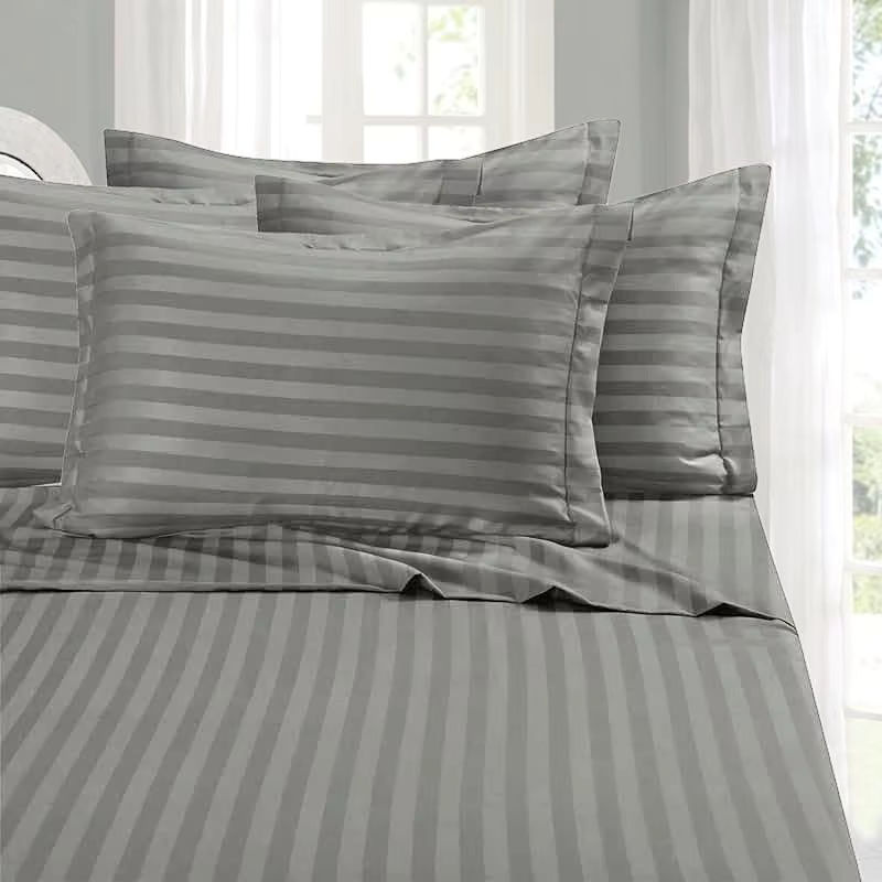 Gld grand Kissenbezug-Set mit grauen Flecken und Streifen, gesteppt, für alle Jahreszeiten, B: 150 cm, L: 200 cm - Bild 4