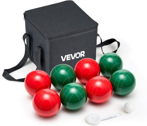 VEVOR Bocce Ball Set mit 8 Resin Balls, Rot und Grün - Bild 1