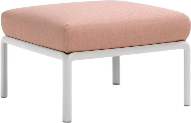Nardi Komodo Pouf aus Kunststoff mit Polsterung in Weiß und Pink für den Garten - Bild 1