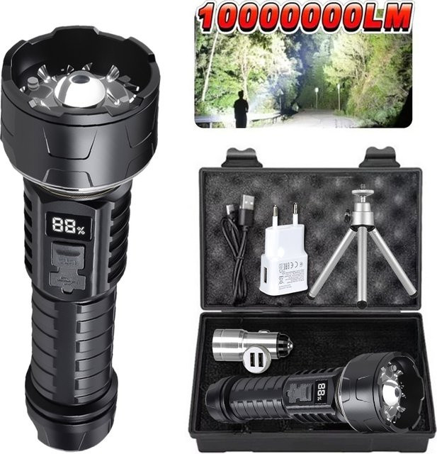 KDULIT COB LED Taschenlampe Wiederaufladbare Camping Laterne mit Rotlicht und Stativaufnahme für Outdoor und Notfall - Bild 1