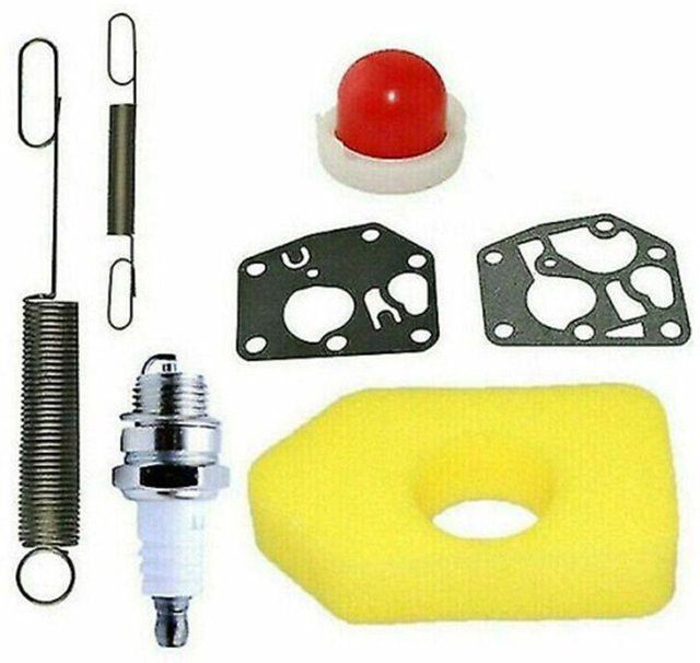 Briggs & Stratton 7-teiliges Rasenmäher Service-Kit mit Vergaser-Dichtungssatz für Gartengeräte - Bild 1