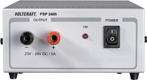 Voltcraft FSP 2405 Labornetzgerät in Grau und Stahl, 1 Ausgang, Festspannung 23 - 29 V/DC, 5A, 145W - Bild 1