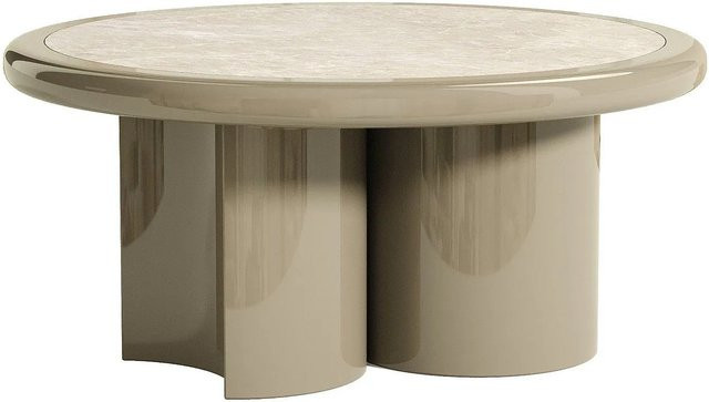 Couchtisch Dirama von Vente-unique in Taupe und Beige aus Marmor und MDF, B/T/H: 90 x 90 x 40 cm - Bild 1