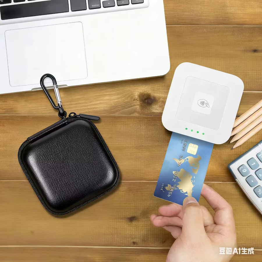 Lousxy Hartschalen-Tragetasche für kontaktlose Chip-Kartenleser und Scanner in Schwarz, passend für quadratische A-SKU-0485 EMV, Apple und Android Pay - Bild 2