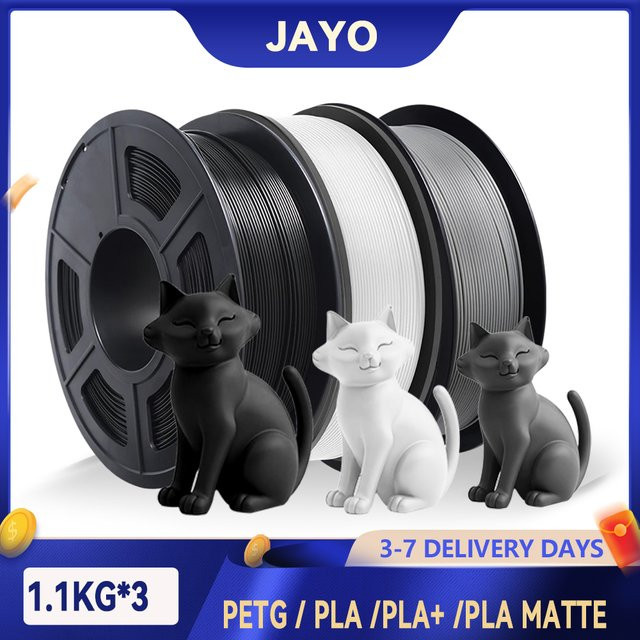 JAYO 3D-Druckerfilament 1,75mm PETG PLA Plus und PLA Matt für FDM-Drucker - Bild 1