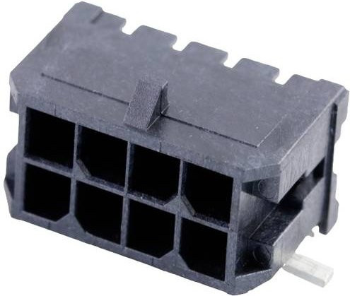 Molex Einbau-Stiftleiste Standard 8-polig Schwarz mit Goldkontakten Rastermaß 3,00 mm - Bild 1