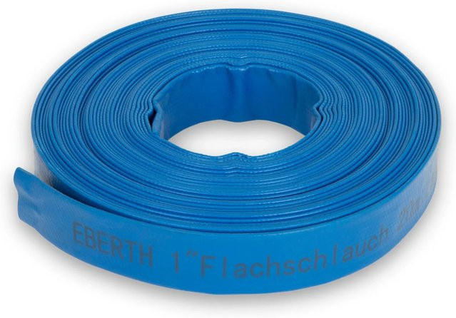 Eberth Flachschlauch Gartenschlauch in Blau, 1 Zoll (25 mm), Länge: 20 m - Bild 1