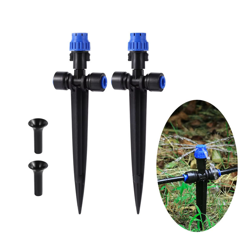 10er Set TOHONGADON 8-Loch Mikrospray-Tröpfchen-Emitter mit 180 Grad drehbarer verstellbarer Halterung für die Gartenbewässerung - Bild 7