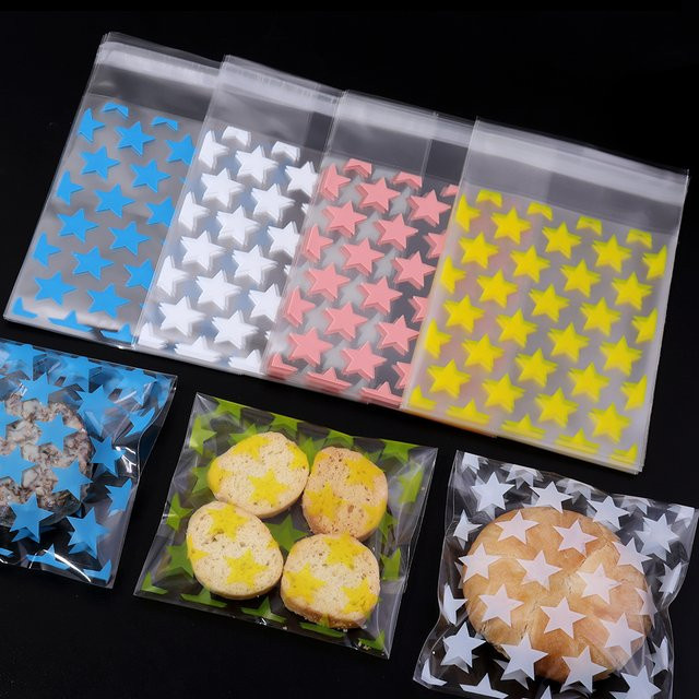 Selbstklebende Beutel in Sternform für Schmuck und Geschenke, 50 Stück, Pink und Multicolour - Bild 1