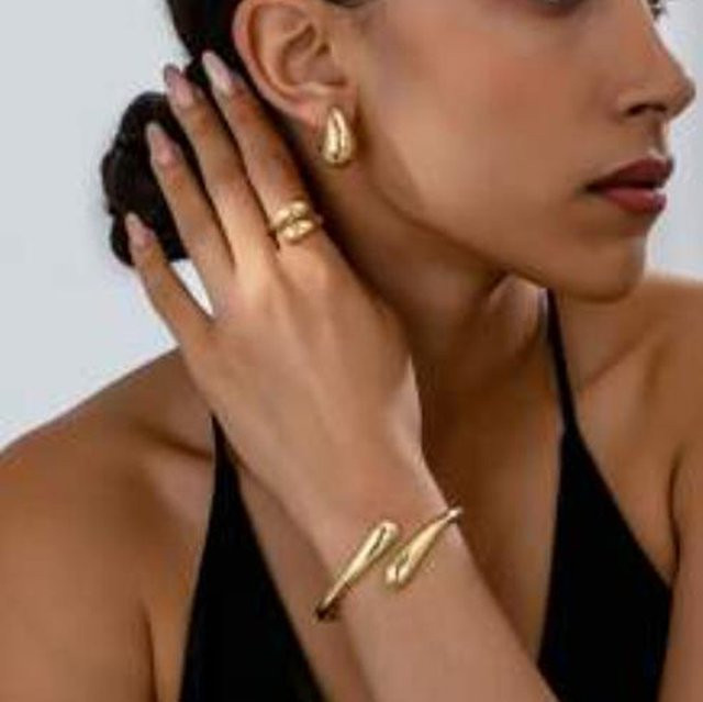Schmuck-Set Metall, Gold, Silber, Damen - Bild 1