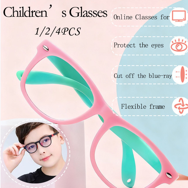 MOYOKA Korrektionsbrille Kinder, quadratisch, Vollrand, Kunststoff, Blaulichtfilter - Bild 1