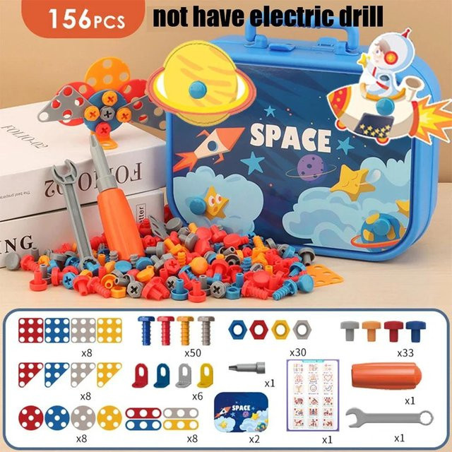 Yiran toy Werkzeugkasten Elektrische Bohrmaschine, 3D Puzzle, ab 3 Jahre - Bild 1