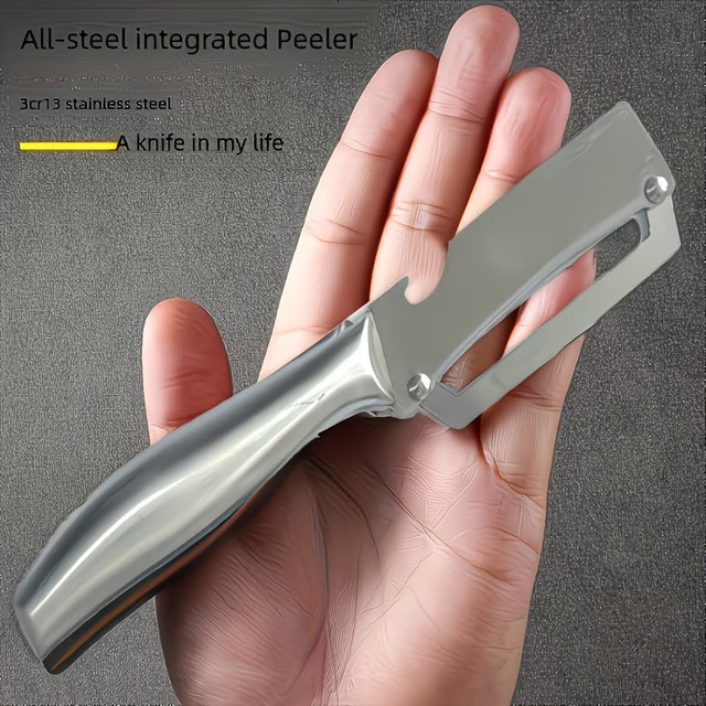 SHIBO Multifunktionaler Gemüseschäler und Kartoffelschäler aus Edelstahl in Silber - Bild 1