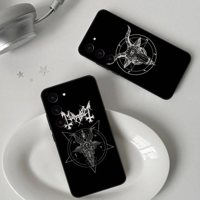 Demonic Satanic Soft Cover Handyhülle für Samsung Galaxy S21 S22 S23 S24 S25 S26 Ultra FE Plus 5G A52S in Schwarz - Bild 1