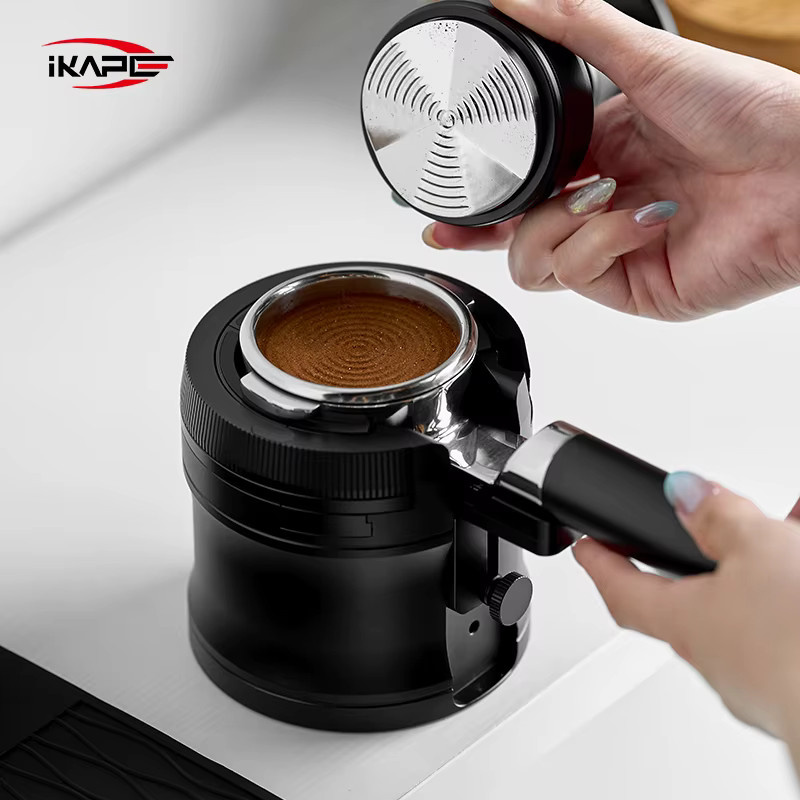 IKAPE Espresso-Siebträgerhalter V4 in Schwarz – drehbar verstellbarer Siebträgerständer aus Metall für Barsetto, Berivlle, E61 und Flair58 - Bild 3
