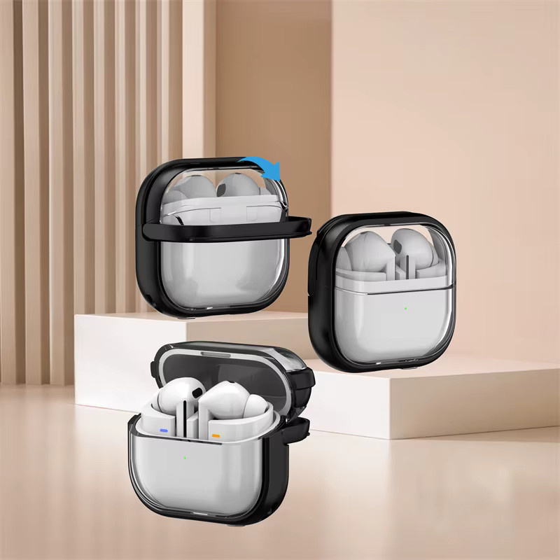 Samsung Kopfhörerhülle für Galaxy Buds 3 und 3 Pro, stoßfeste TPU-Schutzhülle mit Haken, Gelb - Bild 2
