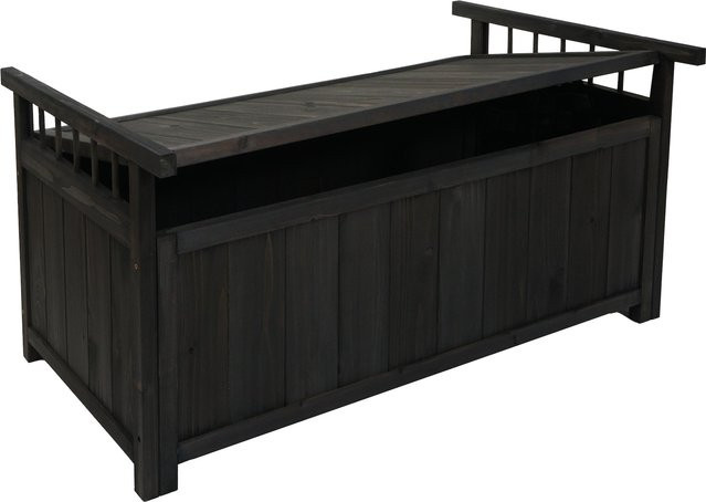 MCW Aufbewahrungstruhe O13 Auflagenbox aus Tannenholz in Anthrazit, H x B x T: 53 x 108 x 60 cm - Bild 1