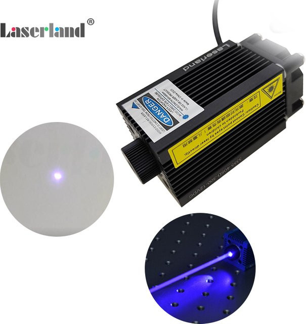 Laserland UV-Laser Modul 405nm Violett-Blau für biologische Fluoreszenz-Anregung und Gravur in Schwarz - Bild 1