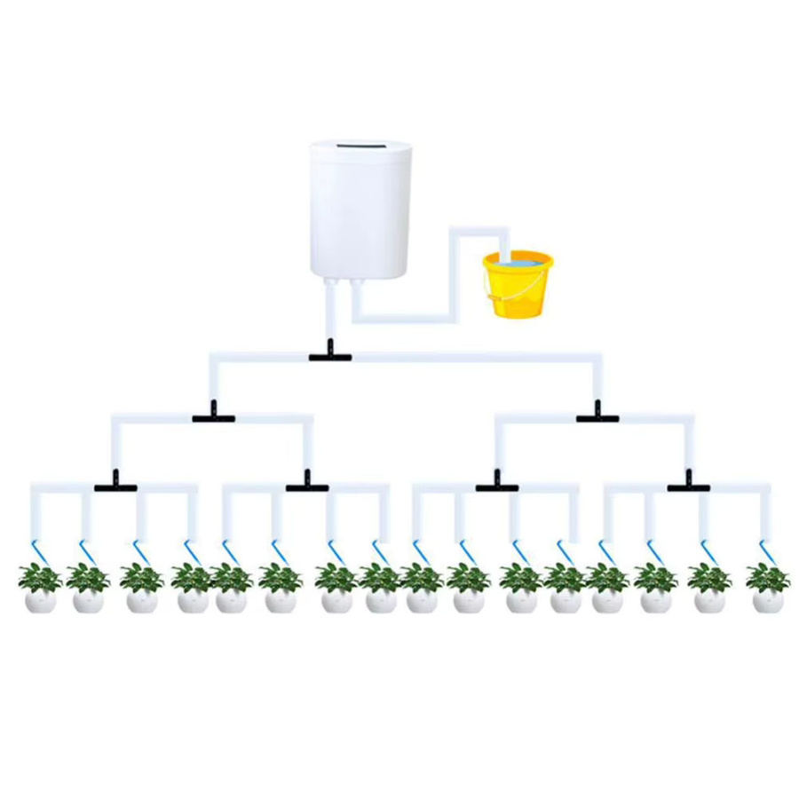 APWIKOGER Automatische Pflanzenbewässerungspumpe mit Timer-System und Sprinkler-Tropfbewässerung in Weiß - Bild 2