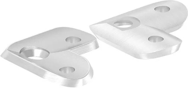FeNau Handlaufanschlussplatte 90 Grad für Rohr Ø 42,4 mm aus Edelstahl in Silber - Bild 1