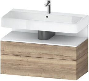 Duravit Waschtischunterschrank Qatego in Weiß mit Nischenbereich, B/T/H: 99 x 47 x 59 cm - Bild 1