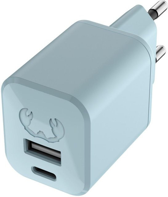 Fresh N Rebel Mini-Charger mit USB-C und USB-A, PD 30 W, Dusky Blue - Bild 1