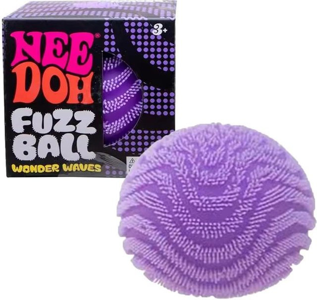 Schylling Schneeball Crunch NeeDoh Squishy, Weiß, Violett, Stressabbau Fidget Spielzeug - Bild 1