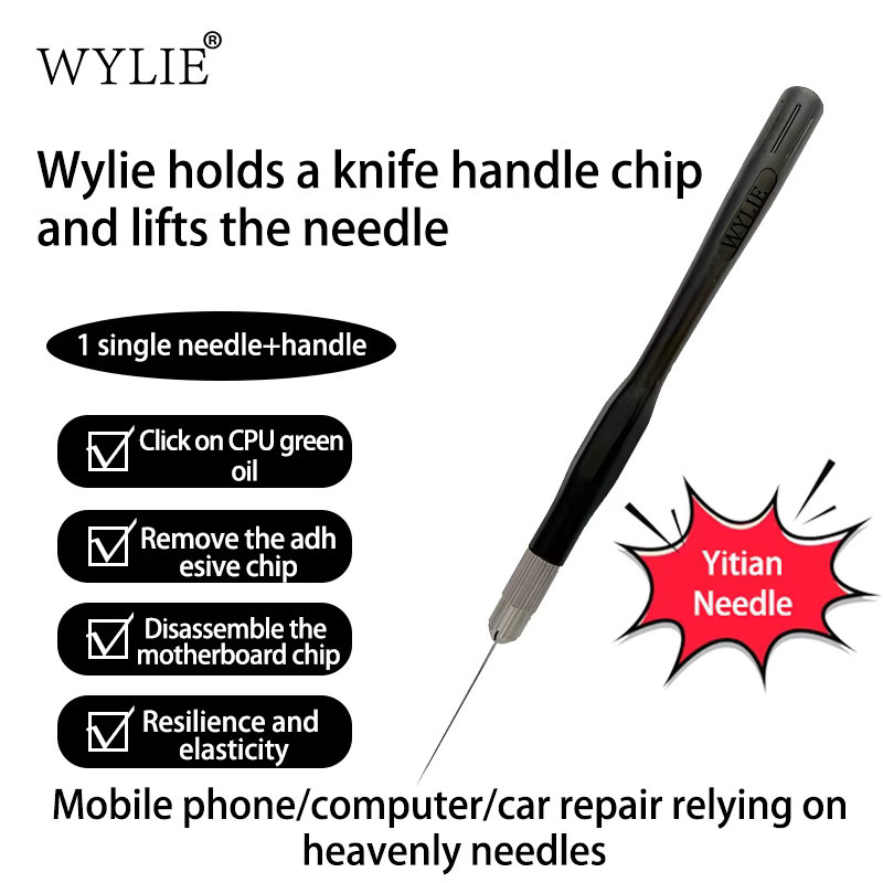 WYLIE WL-207F Präzisions-IC-Hebelnadel in Schwarz für die Reparatur von Handy-CPU und Motherboard-Chips - Bild 5