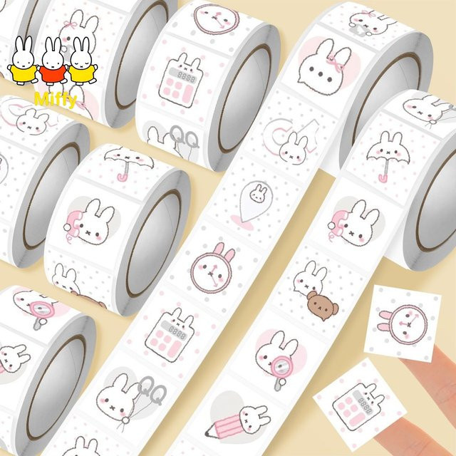 Miffy Aufkleber, Cartoon-Kaninchen, 500 Stück - Bild 1
