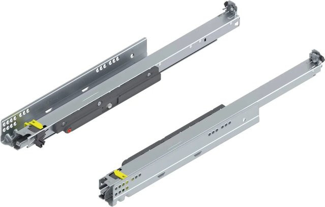 Blum Movento Vollauszug Tip On 760H5500T in Silber, Nennlänge: 550 mm, Tragkraft bis 40 kg - Bild 1