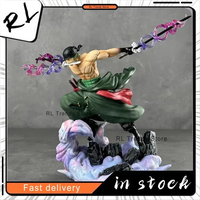 Bandai One Piece Roronoa Zoro Dual Swapable Head Anime-Modell-Statue, 27cm - Bild 1