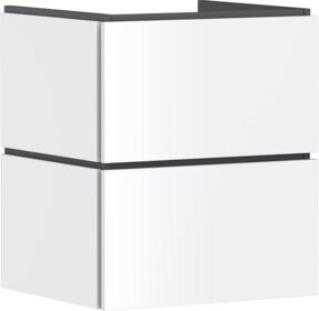 Hansgrohe Waschtischunterschrank Xilesa E in Weiß, Wandmontage mit 2 Türen und Soft-Close, B: 53 cm, T: 47 cm - Bild 1