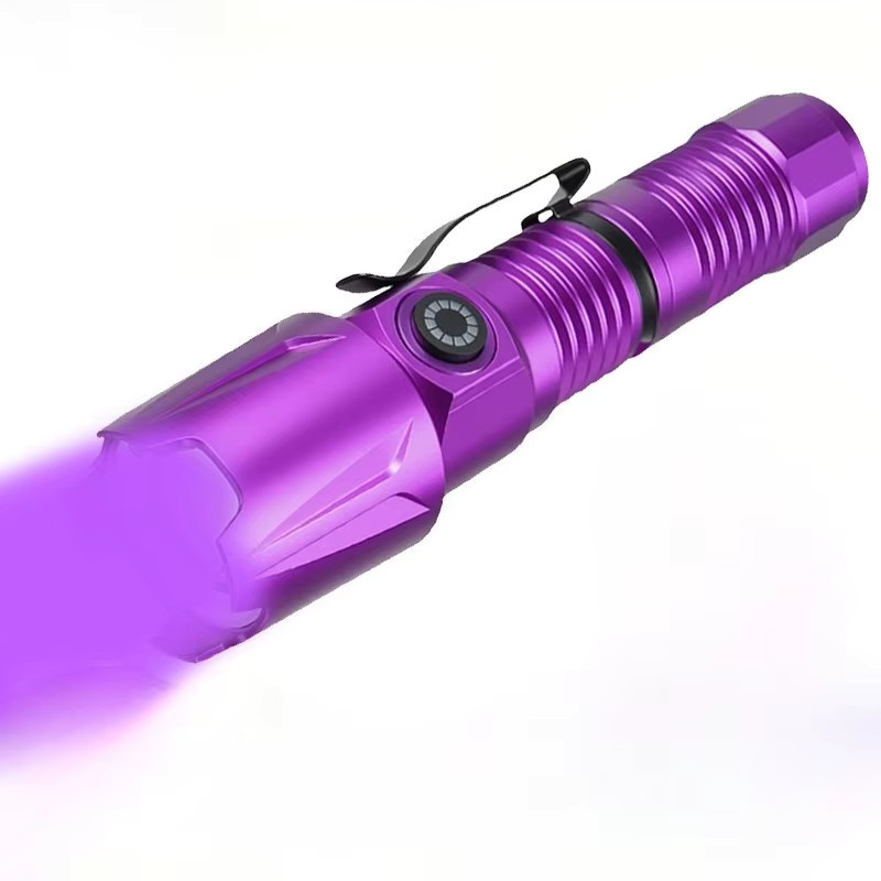 KDULIT UV-Taschenlampe Schwarzlicht 365 nm/395 nm wiederaufladbar und wasserdicht in Purple - Bild 5