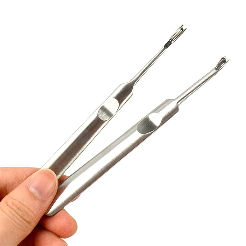 2er-Set Lederhandwerk Werkzeug Set mit U- und V-förmigen Kantenabschneidern und Skiving Edge Beveler in Silber - Bild 2