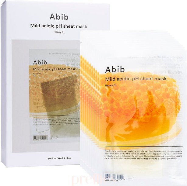 ABIB Honey Fit Set Tuchmaske, 30 ml x 10 Stk., mit Vitamin C, Empfindliche Haut - Bild 1