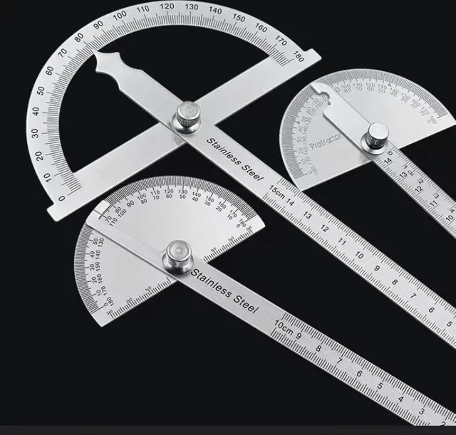 Goniometer Winkelmesser aus Edelstahl in Silber für Zimmerei und präzise Winkelmessungen - Bild 1