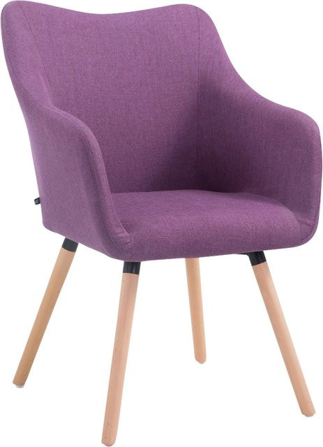 TPFLiving Besucherstuhl Coyo Two mit Stoffbezug und Buchenholzgestell in Lila, B/T/H: 62,5 x 61,0 x 90,0 cm - Bild 1