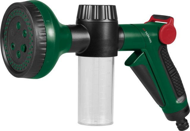 PARKSIDE 4-Wege-Verteiler mit Hahnstück und Gartenbrause aus Aluminium und Kunststoff - Bild 1