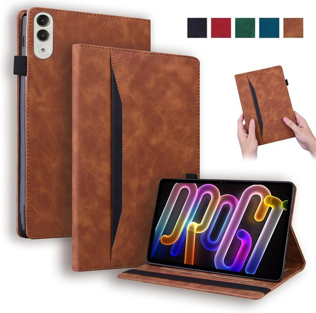 Luxus Brieftaschen-Hülle für Lenovo Xiaoxin Pad Pro GT 11,1 Zoll in Schwarz oder Braun mit Standfunktion - Bild 1