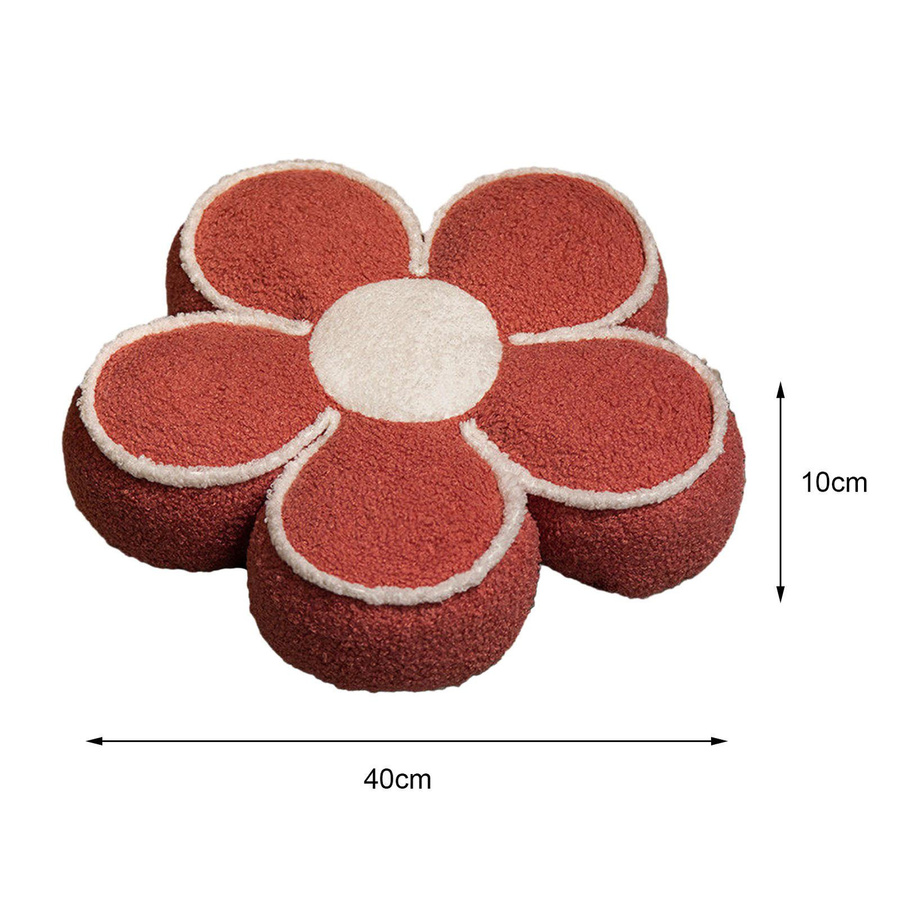 Yiran Furniture Blütenblatt Puff Sitzkissen aus Samtstoff in Multicolour, Durchmesser: 40 cm - Bild 4