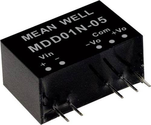 Mean Well MDD01L-12 DC/DC-Wandlermodul Schwarz 42mA 1W mit 2 Ausgängen - Bild 1