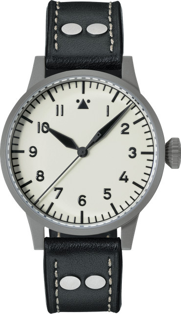 Laco Fliegeruhr, Handaufzug, Edelstahl, 39 mm, Leder, 10 ATM - Bild 1