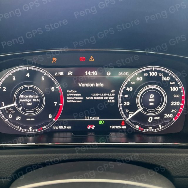 PENGGPS Android Multimedia Player mit LCD Dash Board und GPS für Volkswagen Golf 7 (2013-2020), Schwarz - Bild 1