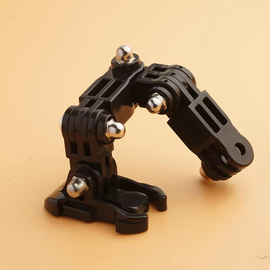 GoPro Kinn-Halterung für Helm und Motorrad zur Fixierung von GoPro Hero 6/5/4, Little Ant 4k und DJI Kameras in Schwarz - Bild 4