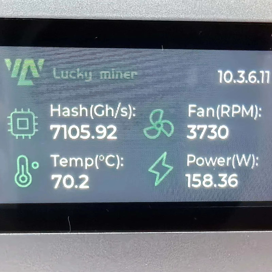 Lucky Miner LV08Pro Bitcoin-Miner in Silber mit 7TH/s Hashrate - Bild 4